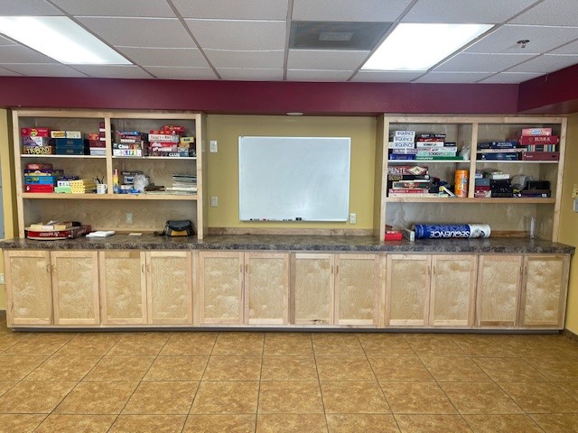 New cabinets in the Sonoran Room