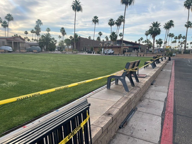 Lawn bowling fence repair